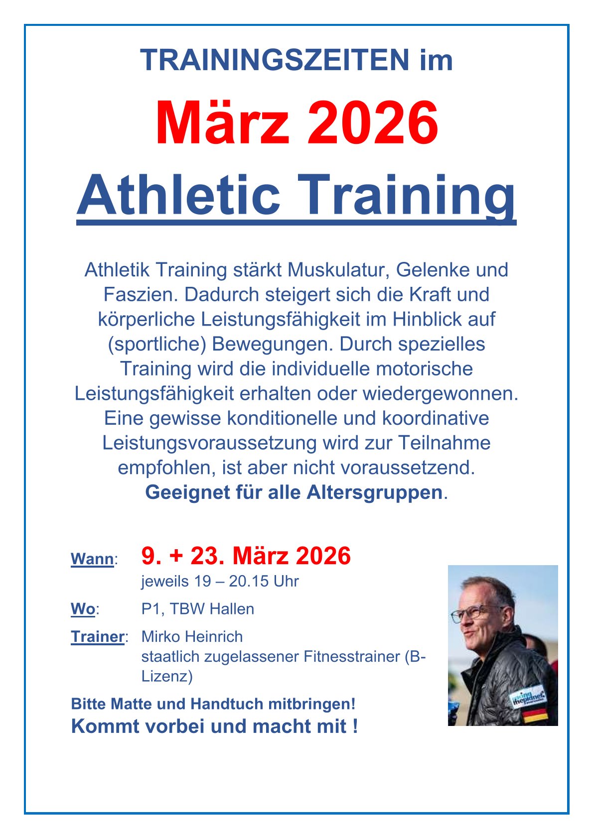 Flyer Athletic Training März26 002